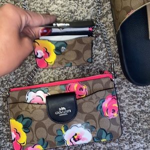 coach purse and slides